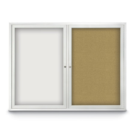 United Visual Products Corkboard, 48"x36", Black/Bronze UV404PLUS-BRONZE-BLACK